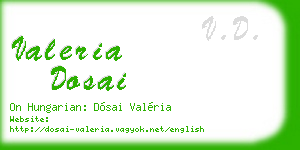 valeria dosai business card