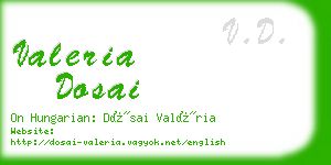 valeria dosai business card